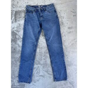 Izod Men's Saltwater Straight Fit Comfort Stretch Denim Jeans Light Blue 32x34